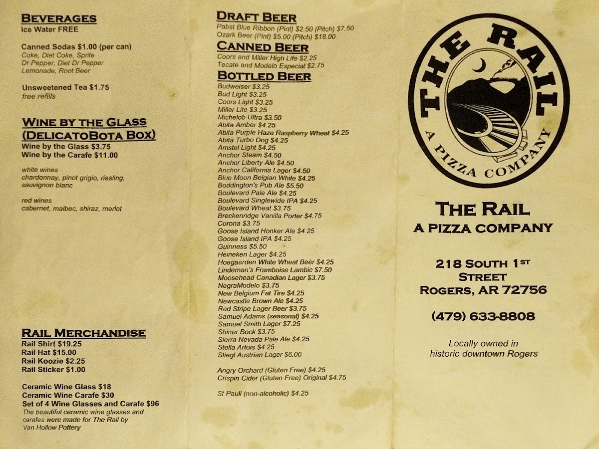 Menu The Rail - A Pizza Company-10