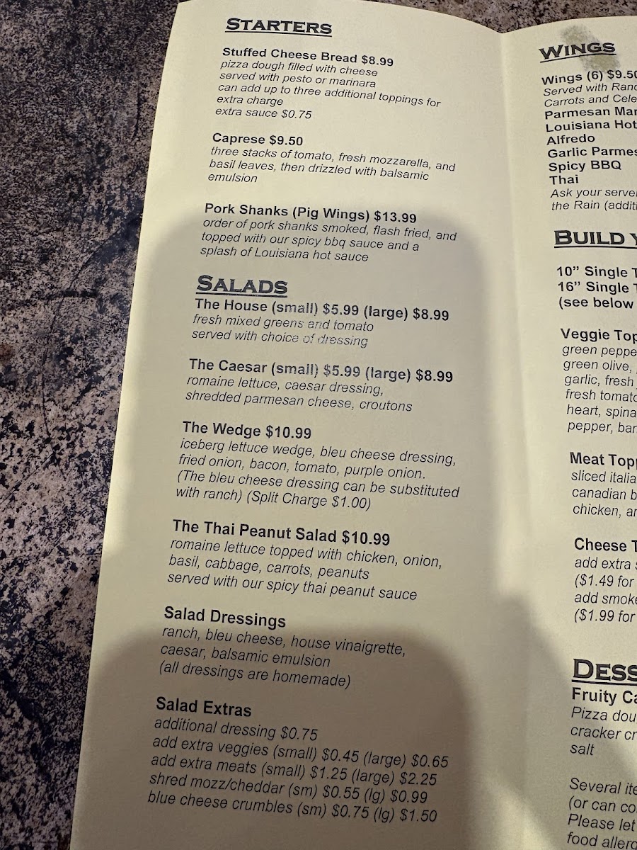 Menu The Rail - A Pizza Company-3