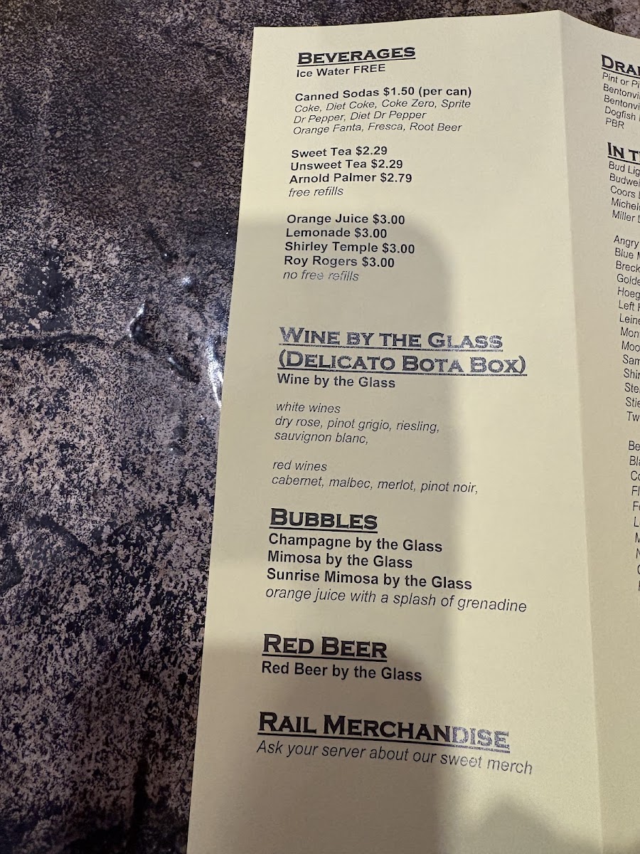 Menu The Rail - A Pizza Company-4