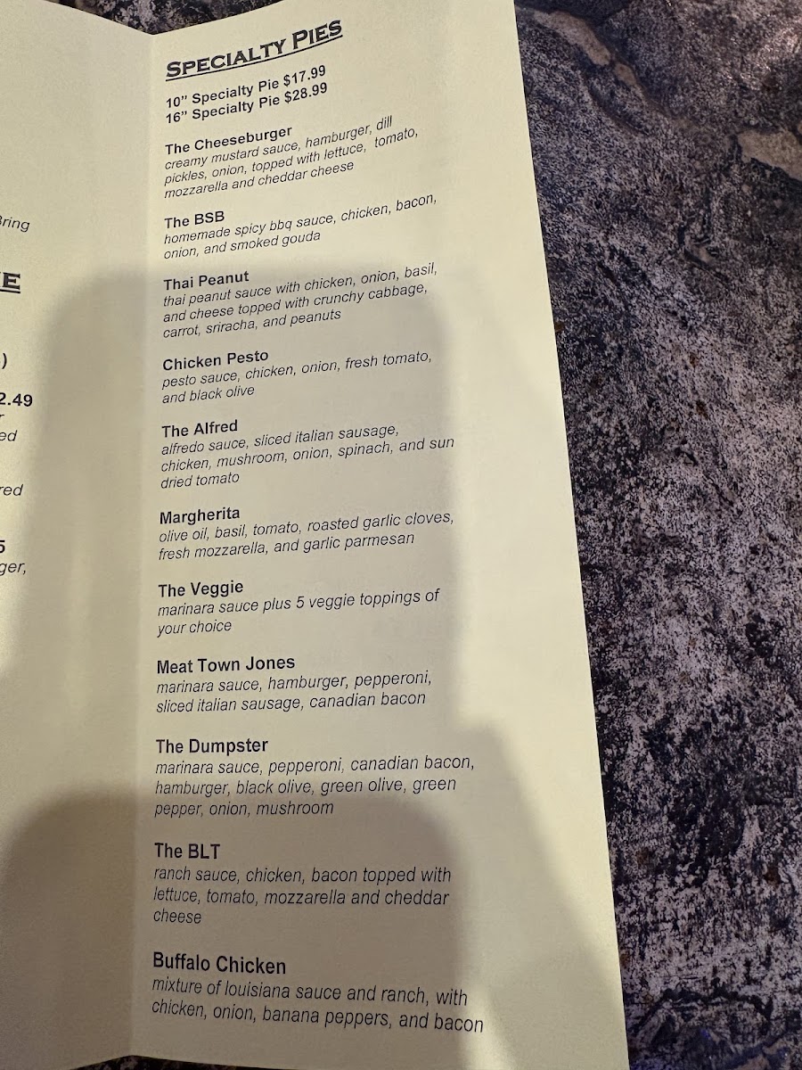 Menu The Rail - A Pizza Company-6